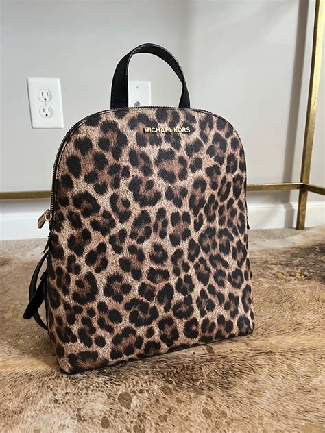 black velvet backpack michael kors|Michael Kors black leopard backpack.